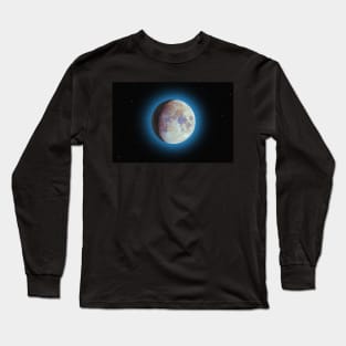 Color super moon with blue halo Long Sleeve T-Shirt